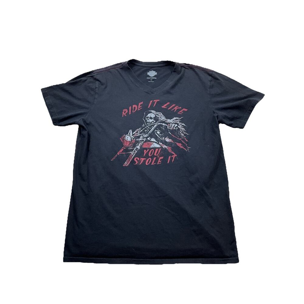 Harley Davidson Tee Mens XL Black READ DESCRIPTION